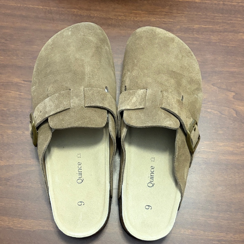 Quince Water Repellent Suede Clog Mule woman’s size 9 - Picture 4 of 8